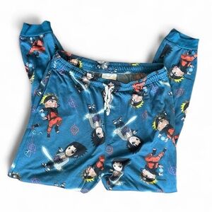 Naruto blue anime stretchy drawstring waist sweatpants joggers